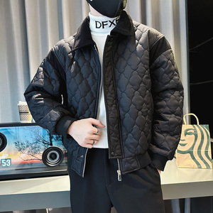 CF72-P135 控175 社会小伙翻领ins衣外套修身服男 黑1图片