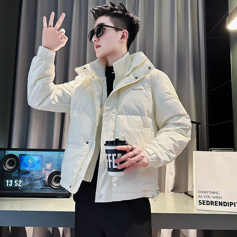 CF87-P148控198社会小伙假两件羽绒衣外套潮流羽绒服男白1,男装羽绒服,电商A343