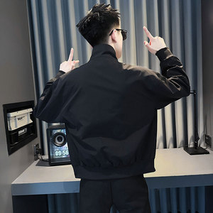 JK209-P98 控138 春季新款社会小伙潮店主风夹克男外套 卡其1图片