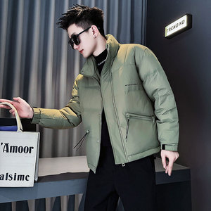 CF86-P148 控198 社会小伙店主风棉衣外套潮流棉服男 绿，男装棉衣，电商A343