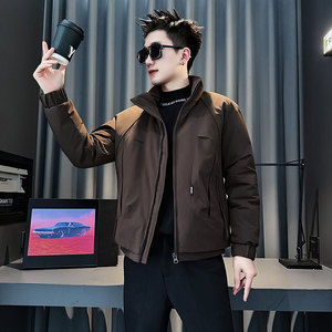 CF154-P138 控178 社会小伙店主风棉衣外套潮流棉服男棉袄 卡其图片