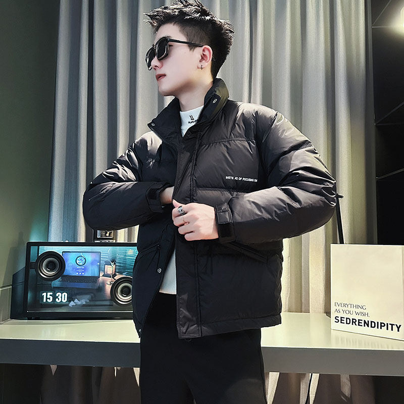 CF86-P148控198社会小伙立领ins棉衣外套潮流羽绒服男黑1,男装羽绒服,电商A343