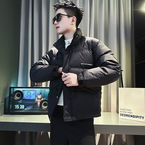 CF86-P148 控198 社会小伙立领ins棉衣外套潮流羽绒服男 黑1图片