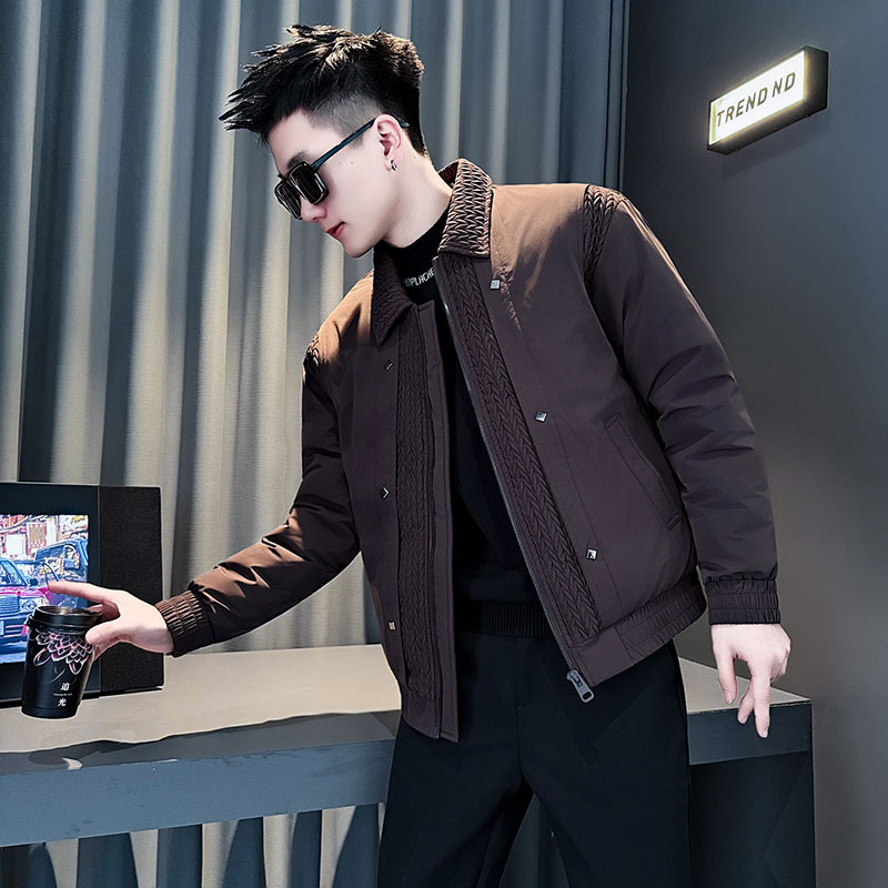 CF155-P138控178社会小伙点店主风棉衣外套潮流棉服男棉袄咖，男装棉衣，电商A343