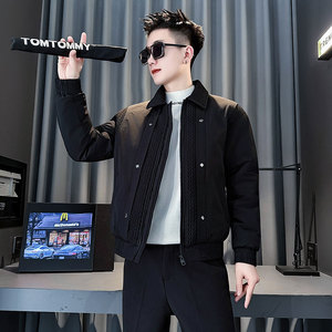 CF155-P138 控178 社会小伙点店主风棉衣外套潮流棉服男棉袄 黑图片
