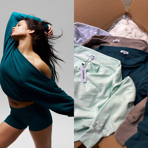 Morningoolala SoftTerry Rib Off Shoulder Sweater 一字肩长袖