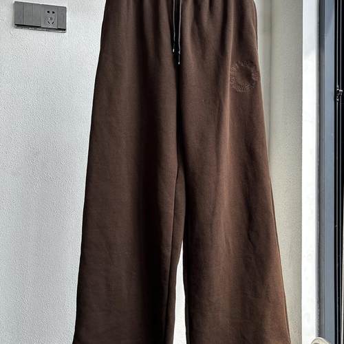 Morningoolala 版型一绝！YLA慵懒薄绒运动休闲阔腿卫裤 女 大码