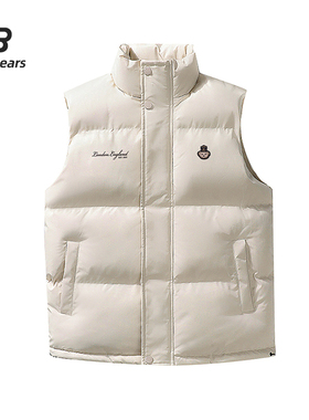 LESS BEARS集团立领马甲冬季男女保暖加厚百搭休闲情侣棉服外套