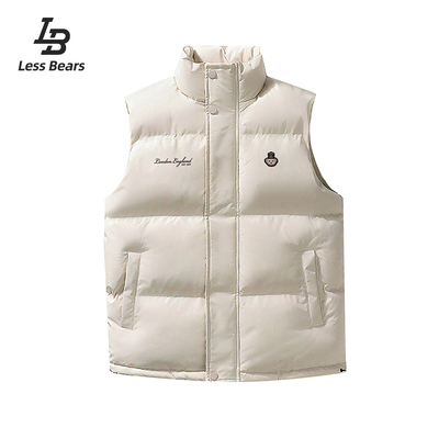 LESS BEARS集团立领马甲冬季男女保暖加厚百搭休闲情侣棉服外套