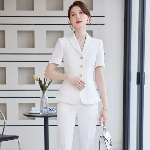 夏女士西装套装职业装工作服
