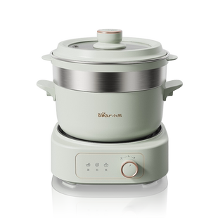 小熊电煮锅分体电热锅家用宿舍多功能小型电火锅蒸煮电炒锅小火锅