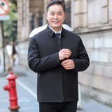 可拆卸内胆鹅绒服男中年男爸爸冬装羽绒服行政夹克外套23296P160，男装羽绒服，星座1010A-1