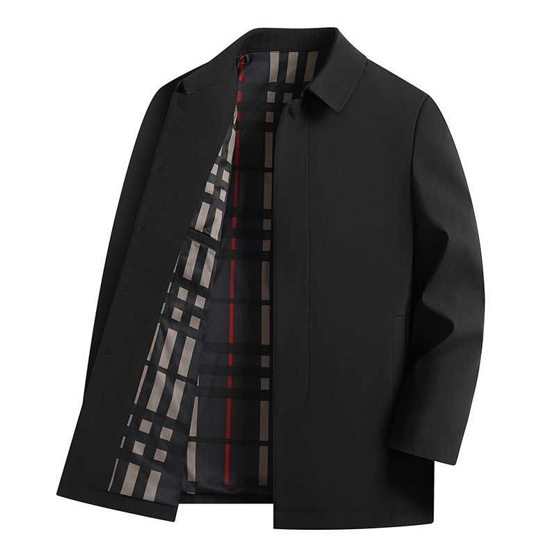 中老年干部装男士秋季爸爸装夹克商务休闲翻领行政外套JK007P60，男装夹克，星座1010A-1