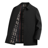 中老年干部装男士秋季爸爸装夹克商务休闲翻领行政外套JK007P60，男装夹克，星座1010A-1