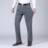 秋冬主推新款弹力裤中老年休闲直筒高腰免烫修身商务西裤8652P30，男装休闲裤，星座1010A-1