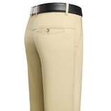 高弹夏季薄款冰丝休闲裤男中老年宽松直筒高腰西裤工作裤男703P30，男装休闲裤，星座1010A-1