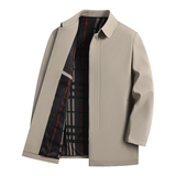 中老年干部装男士秋季爸爸装夹克商务休闲翻领行政外套JK007P60，男装夹克，星座1010A-1