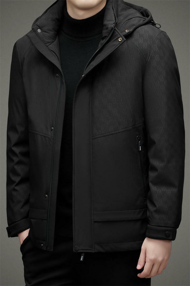 男士中老年人羽绒服男连帽可卸印花爸爸冬装90羽绒外套2266P210,男装羽绒服,星座1010A-1