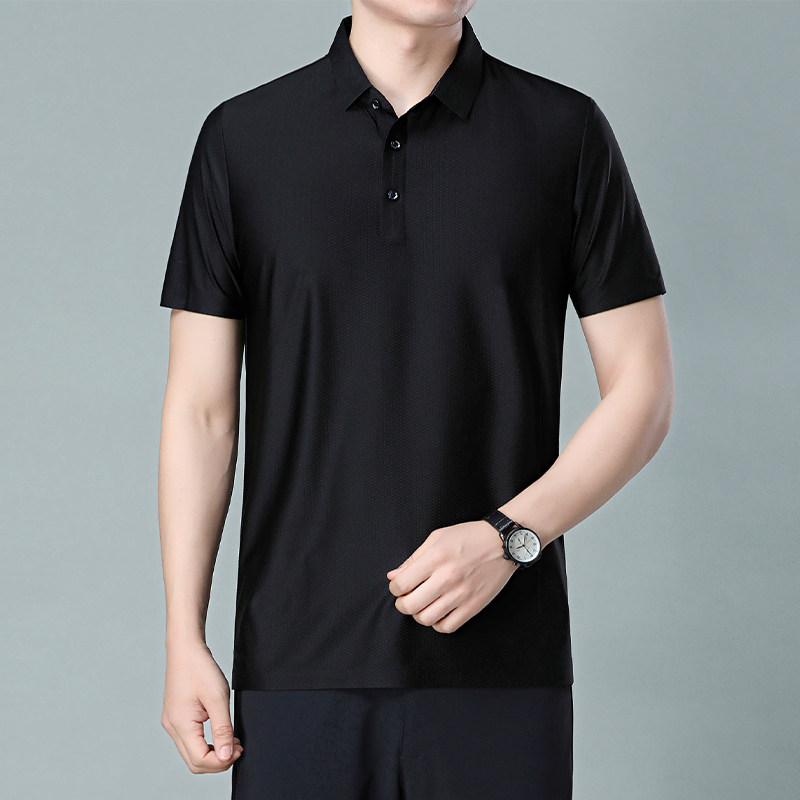 夏季翻领无痕短袖T恤男士休闲polo衫男装潮流薄款冰丝半袖8007P45,男装T恤,星座1010A-1
