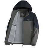 可脱卸连帽夹克男春秋外套男商务休闲简约行政外套爸爸装2603P70，男装夹克，星座1010A-1