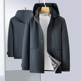 鹅绒服男士冬季加绒加厚可脱卸金丝绒内胆羽绒服爸爸装3038P258，男装羽绒服，星座1010A-1