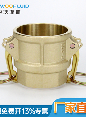 黄铜Camlock扳把式D型快速接头船用导静电输油内螺纹内丝母头接头