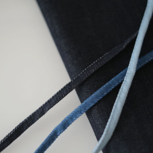 丹宁系列 鞋 0.8cm 厚实丹宁风服装 包辅料 三色牛仔绳带 DENIM