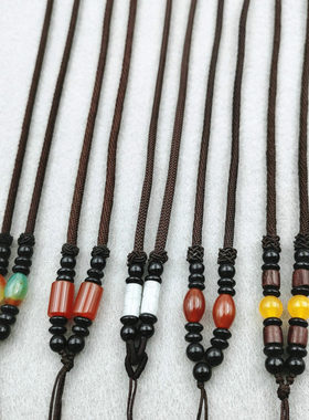 粗款毛衣链玛瑙手工编织项链绳石