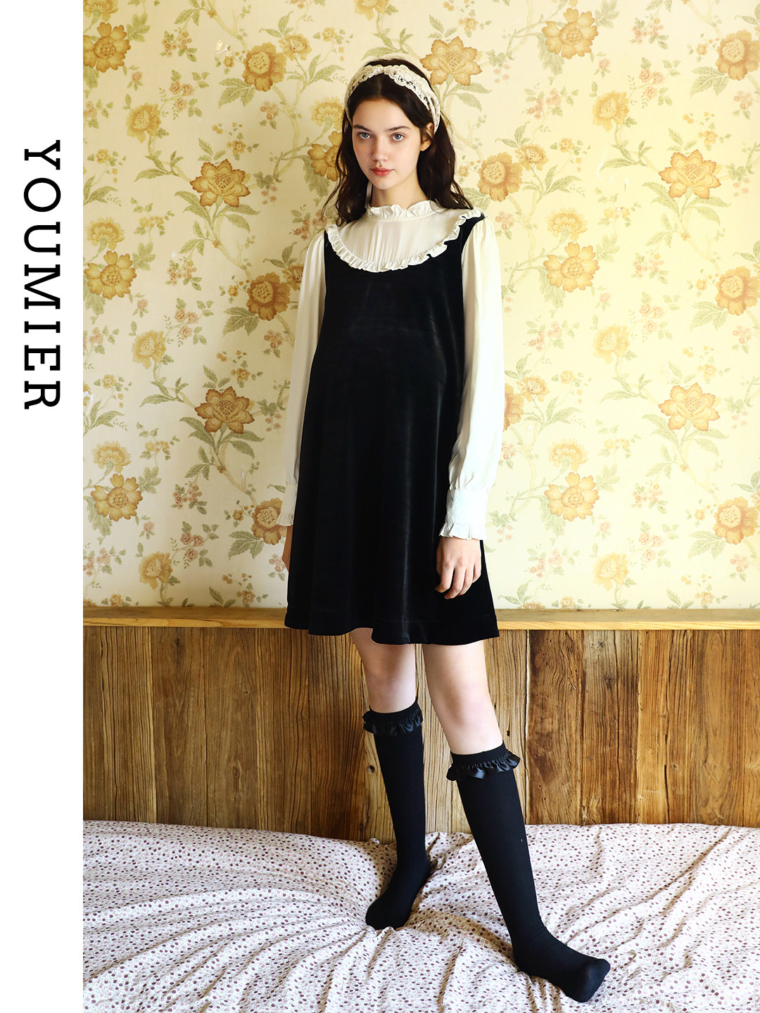 YOUMIL MATERNITY AUTUMN CLOTHES NEW PREGNANT WOMEN STITCHING SKIRT A-LINE DRESS SMALL FRAGRANCE WIND MATERNITY SKIRT LOOSE