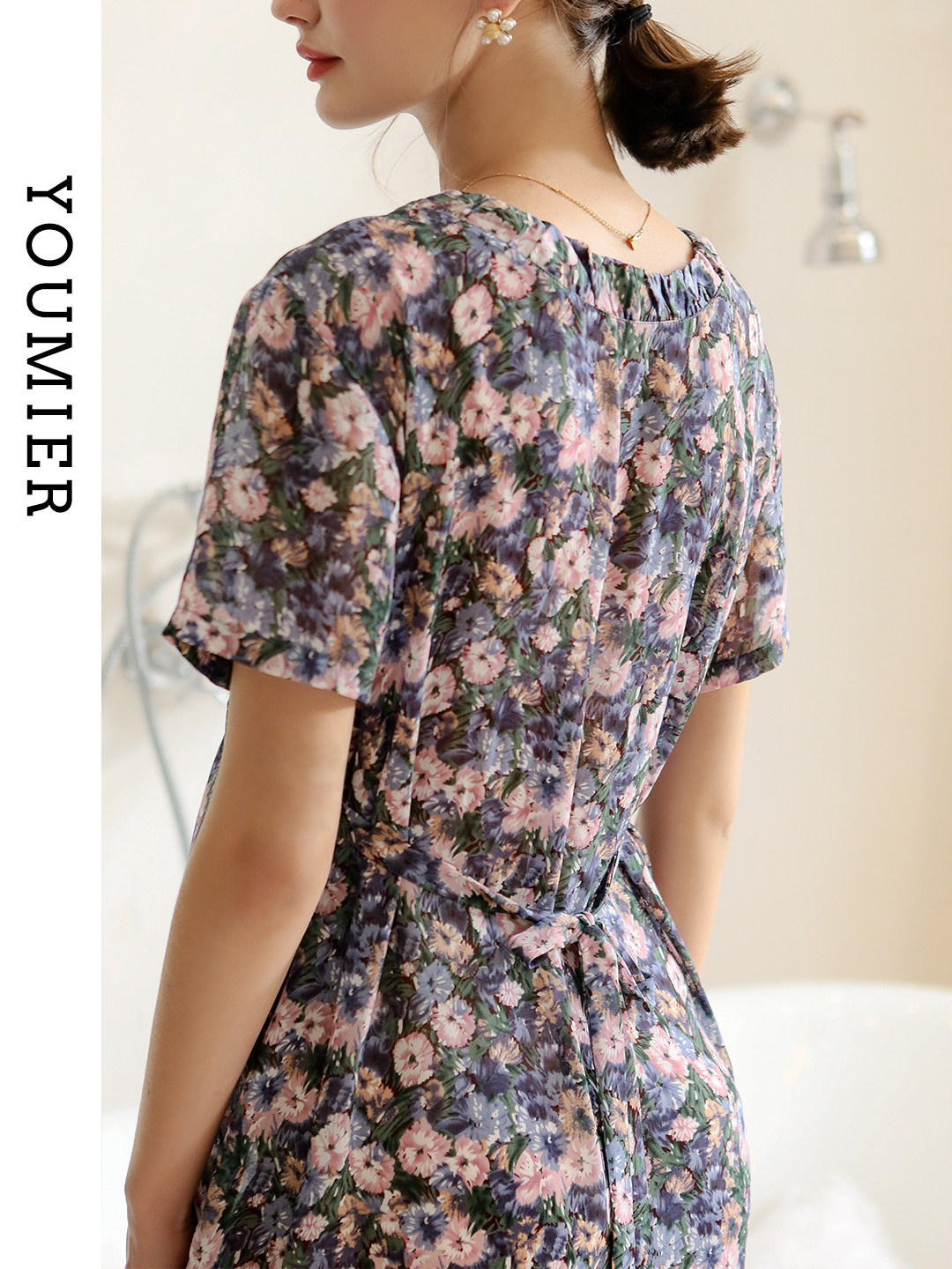 UMIL MATERNITY DRESS MATERNITY DRESS SUMMER SKIRT FAIRY FAN MATERNITY DRESS CHIFFON THIRD TRIMESTER LONG SKIRT LOOSE