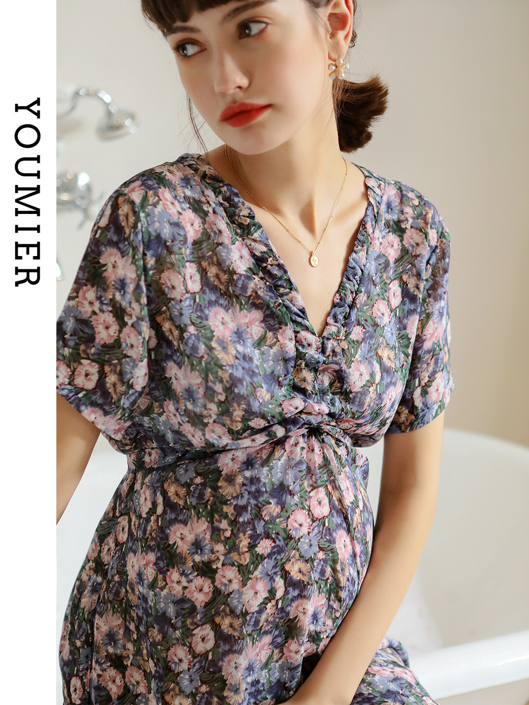 UMIL MATERNITY DRESS MATERNITY DRESS SUMMER SKIRT FAIRY FAN MATERNITY DRESS CHIFFON THIRD TRIMESTER LONG SKIRT LOOSE