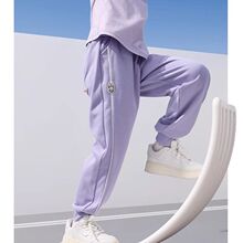 折扣女童裤子春秋冬季儿童运动裤百搭中大童休闲长裤宽松加绒卫裤