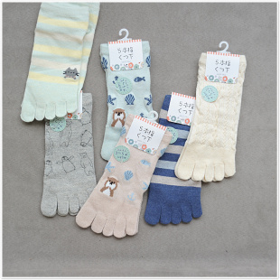 四季 低帮短筒棉麻混纺五指袜女抗菌防臭网眼透气短袜脚趾袜