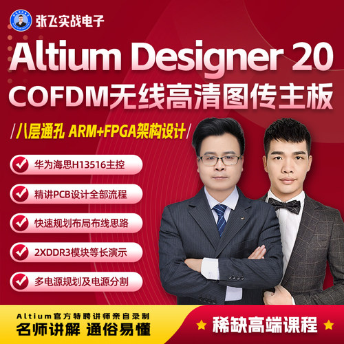 张飞实战电子Altium Designer 20 COFDM无线高清图传主板