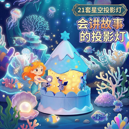 冰雪奇缘艾莎旋转发光小夜灯