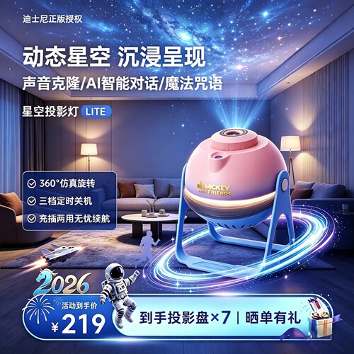 迪士尼米奇米妮满天星小夜灯