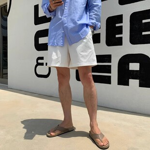 港风ins短款休闲裤男韩版宽松薄款裤子男款夏季短裤渡假沙滩裤