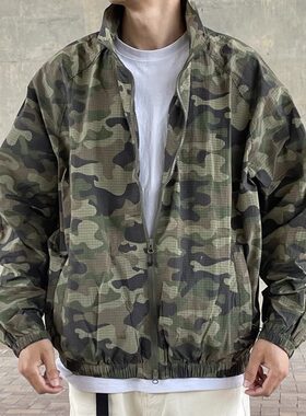 军绿色户外速干运动迷彩防晒外套