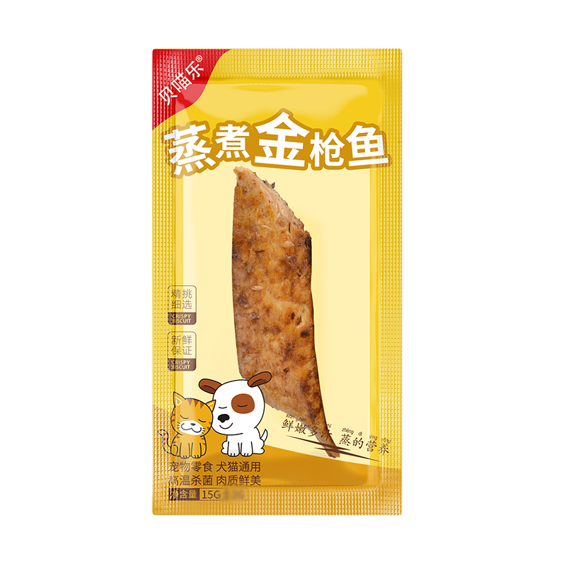 【不看后悔】蒸煮鱼条金枪鱼15克/袋猫零食猫狗通增肥发腮纯鱼肉