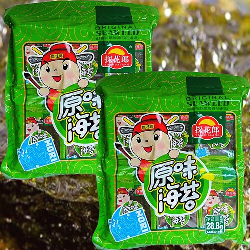 探花郎原味海苔28.8g*2大袋包邮