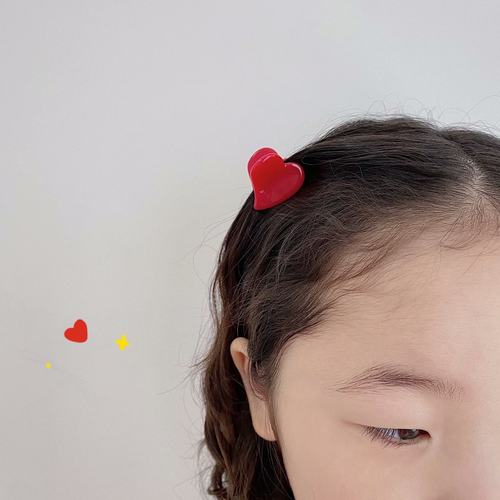 韩版亚克力夏季可爱迷你小爱心儿童抓夹宝宝小发夹发卡迷你边夹