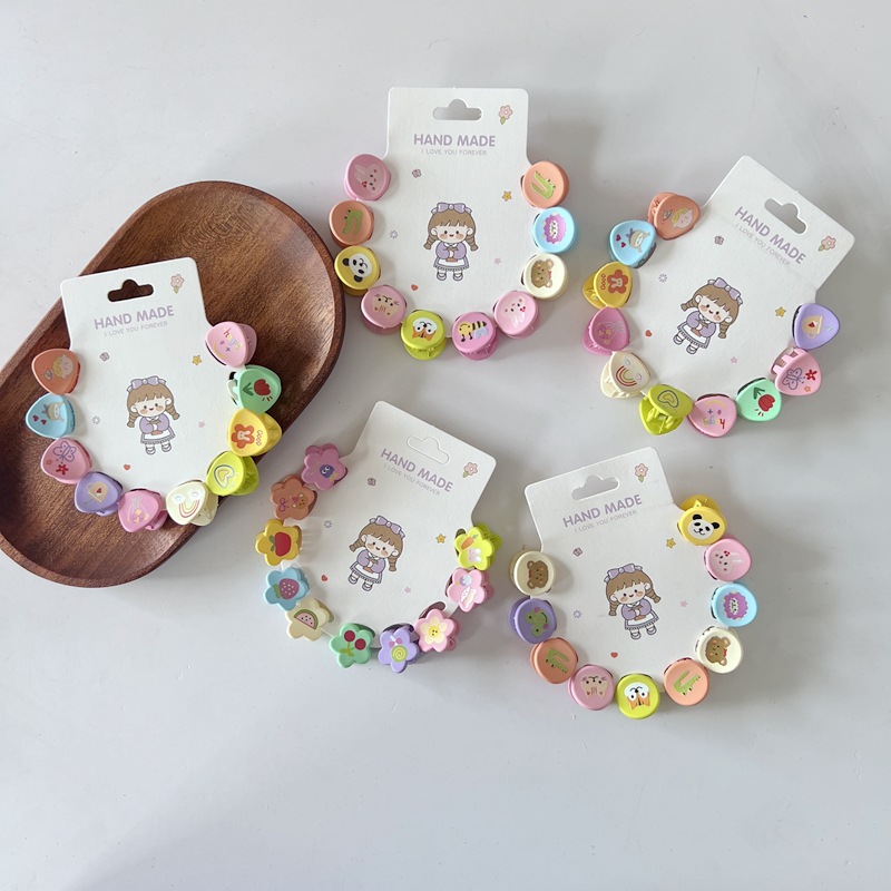 儿童发夹女童印花边夹刘海夹