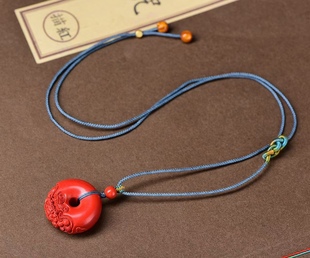 朱砂高含量朱砂精品红砂吊坠项链毛衣链男士 女士吊坠