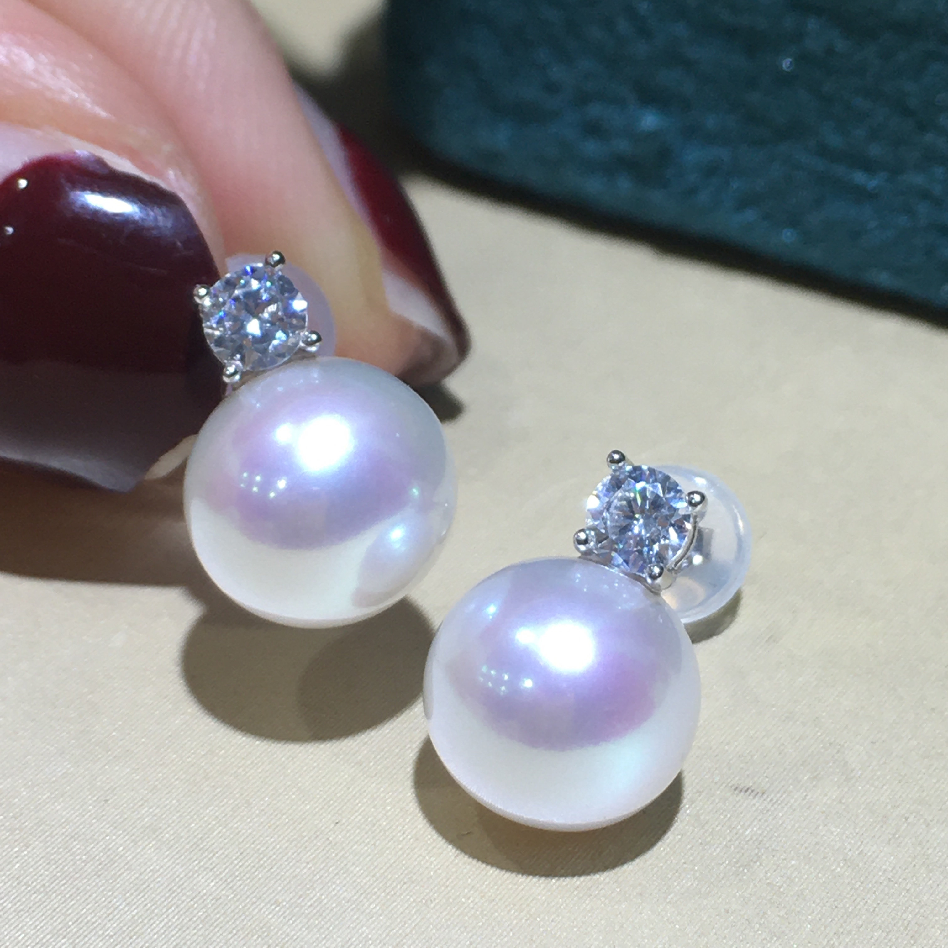 极光天然珍珠耳环8.5-9mm,珠宝/钻石/翡翠,耳饰,淘宝优惠券,粉丝福利购,淘宝优惠卷