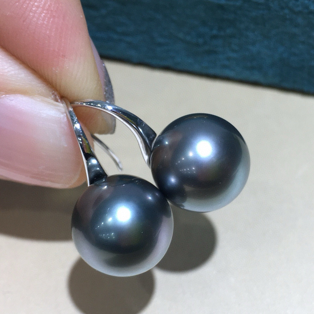 1气质大溪地珍珠耳钩 银款高跟鞋