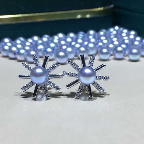 小精品风车款 真多麻珍珠耳钉 雪花耳钉