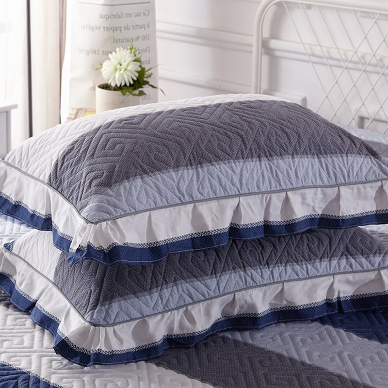 纯棉枕套一对装加厚全棉夹棉枕套