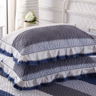 纯棉枕套一对装 通用100 加厚全棉夹棉枕头套48cmx74cm枕芯套四季