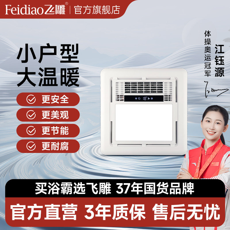 飞雕普通吊顶风暖浴霸取暖器无损替代传统浴霸卫生间小户型暖风机图片