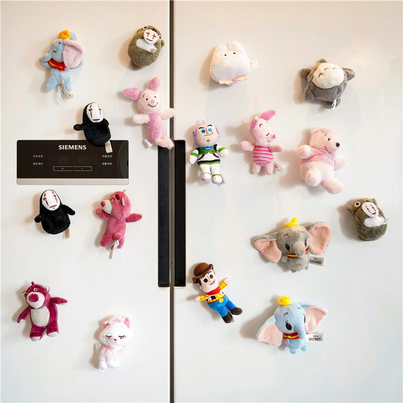 CREATIVE CARTOON PLUSH FRIDGE MAGNET CUTE POOH THE POOH MAGNETIC STICKER MAGNET TRUNK REAR DECORATION DOLL MAGNET